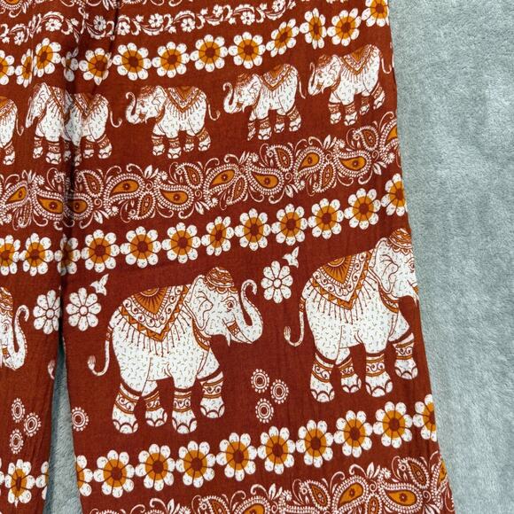 Thai Elephant Harem Pants Womens Small Rayon Baggy Comfort Hippie Boho Festival - Picture 6 of 6